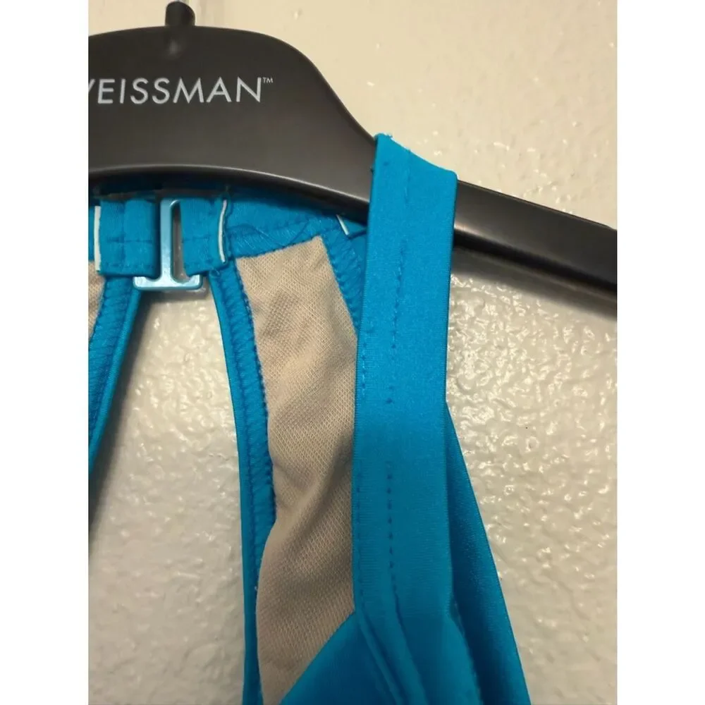 Weissman Elite Dance solo costume teal aqua Fringe Can You Do This D12439 XSA